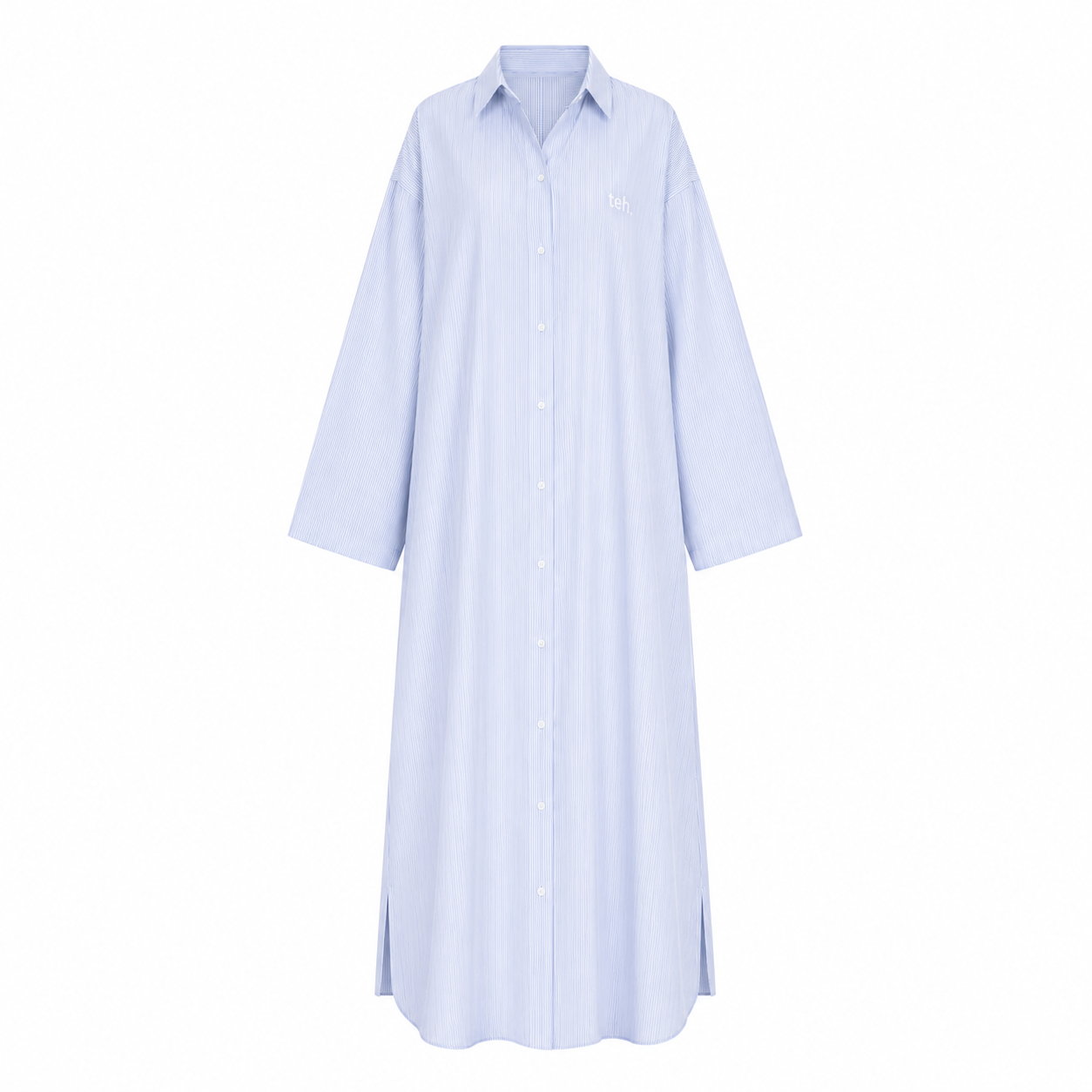 Pinstripe shirt-dress