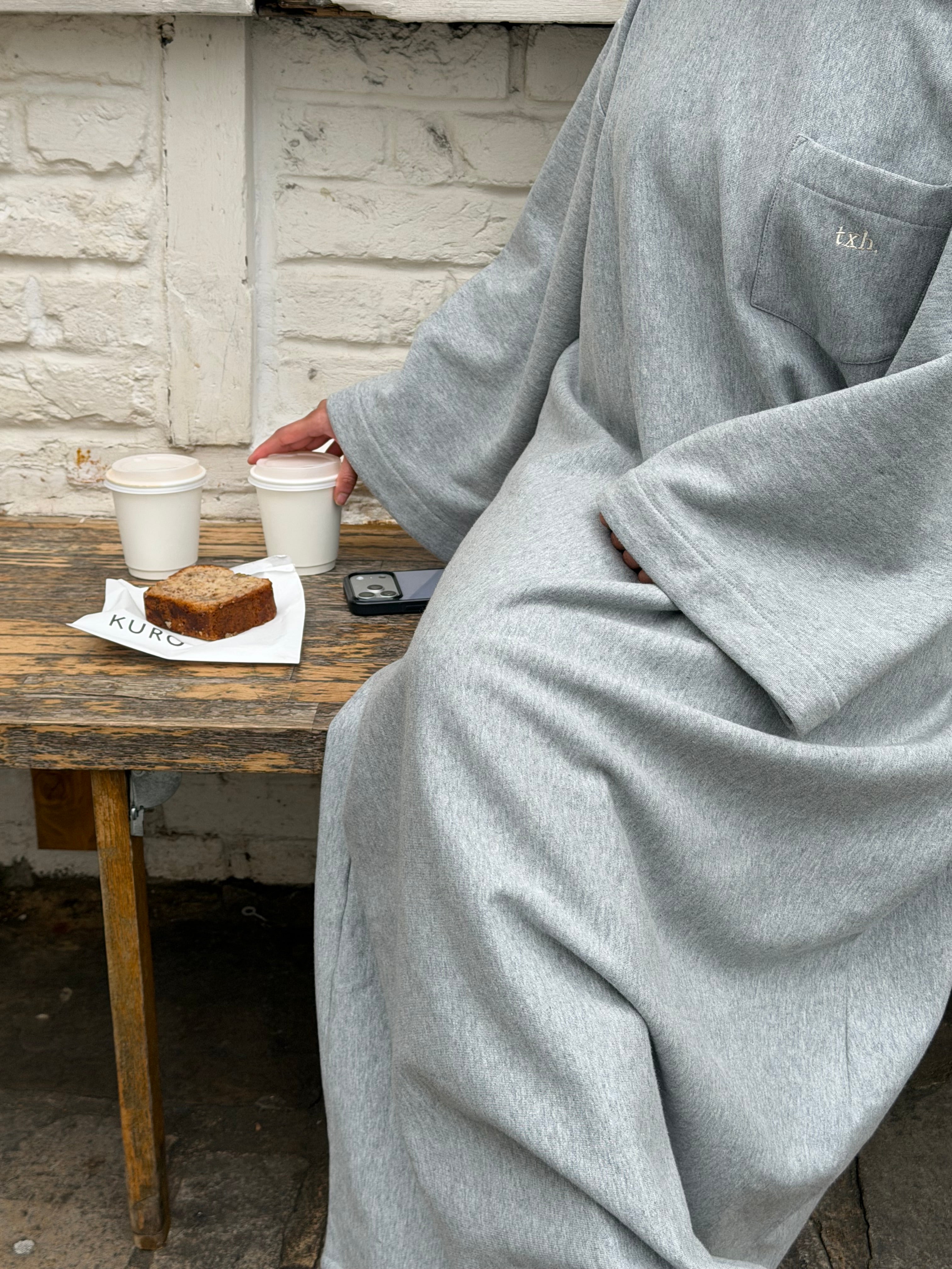 Grey crew neck dress