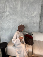 Cream maxi T-shirt dress
