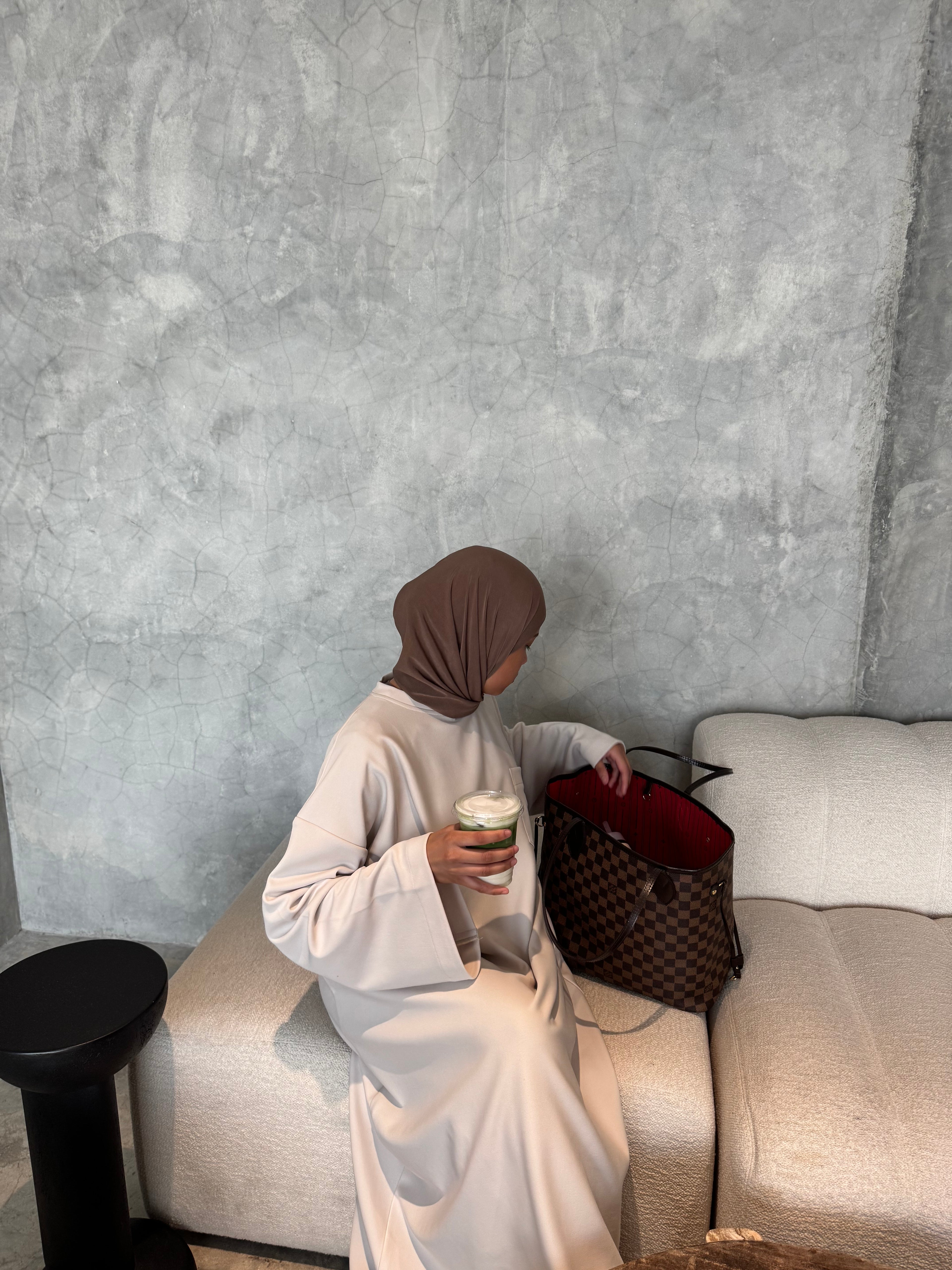 Cream maxi T-shirt dress