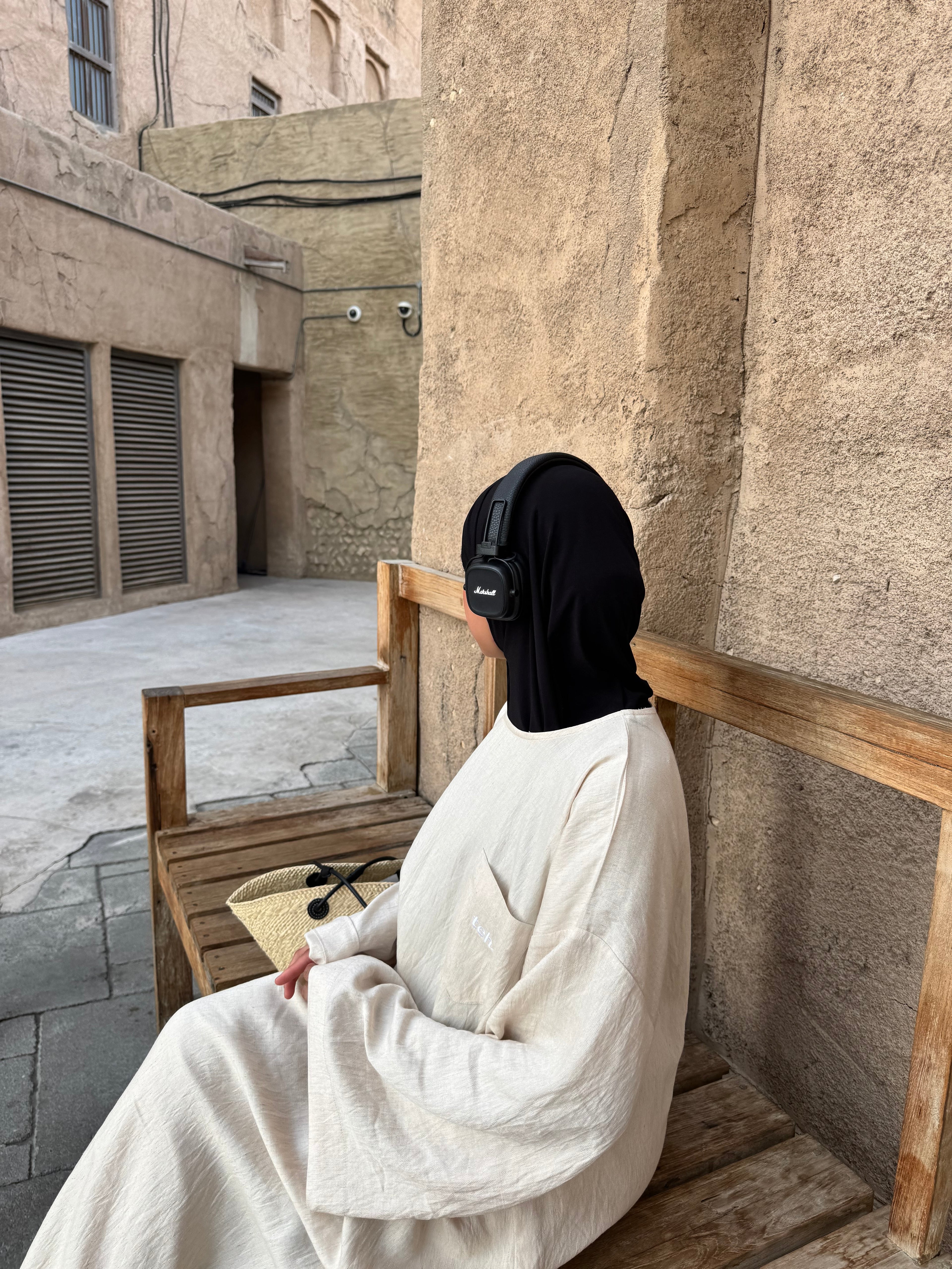 Beige linen maxi