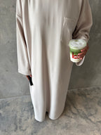 Cream maxi T-shirt dress