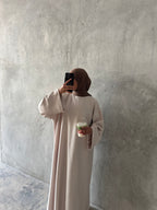 Cream maxi T-shirt dress