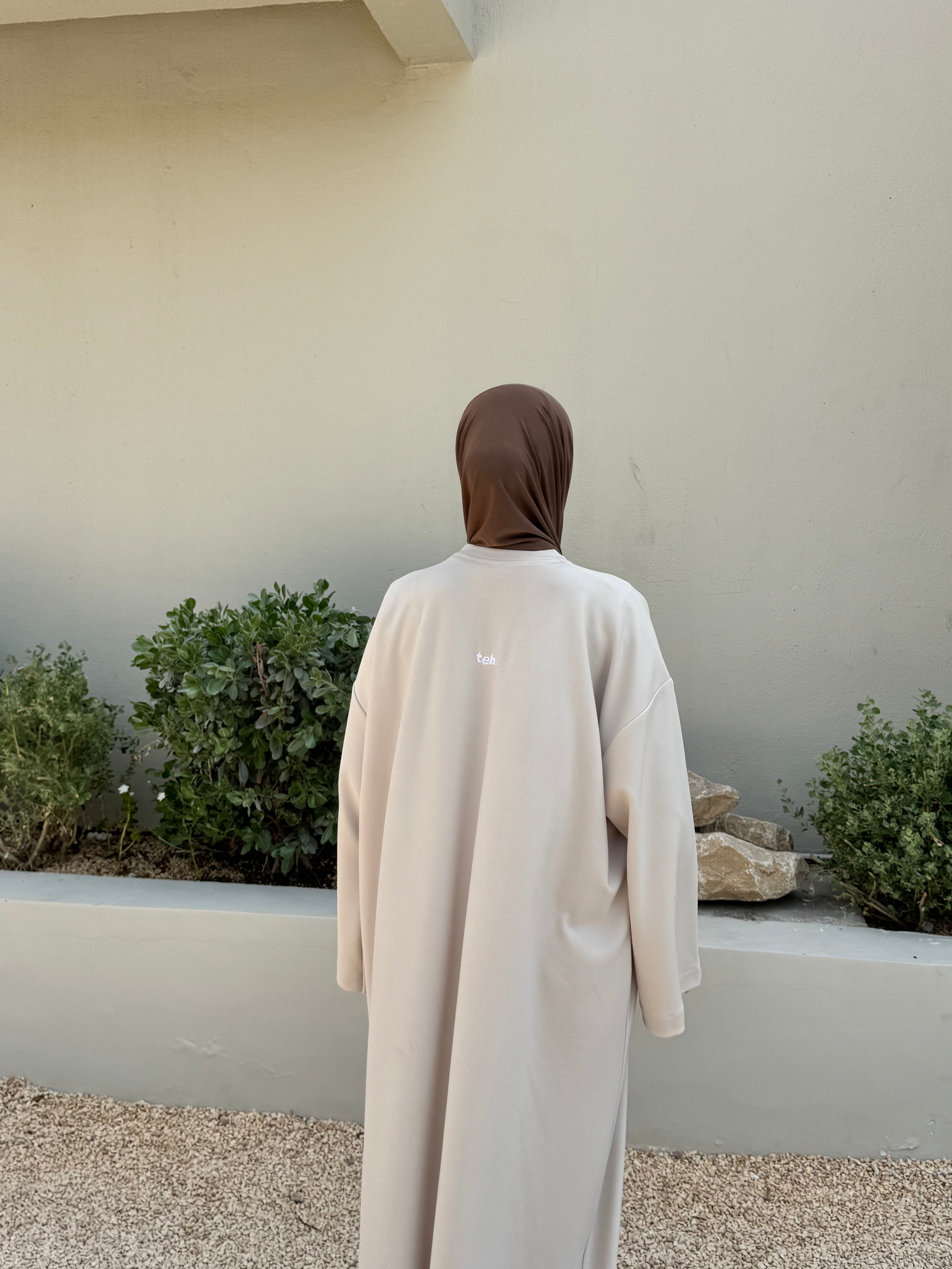 Cream maxi T-shirt dress
