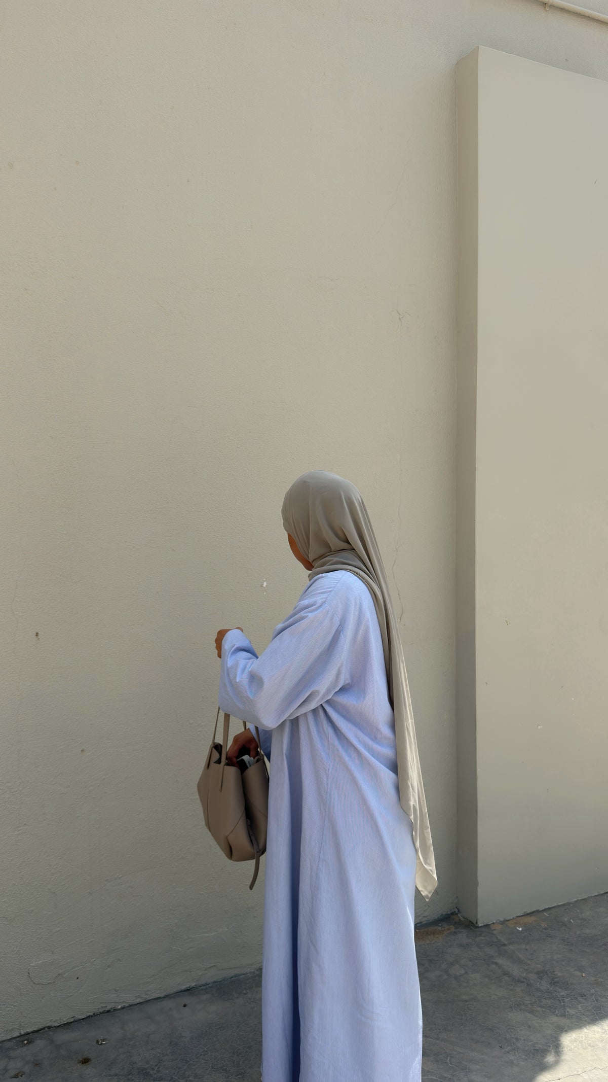 Pinstripe shirt-dress